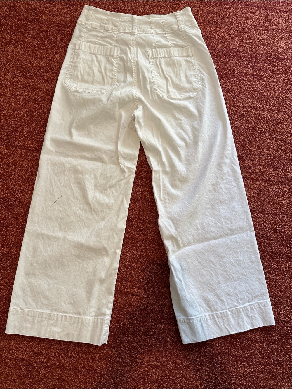 Maeve by Anthropologie Collette White Cropped Wide-Leg Pants - Picture 2 of 4
